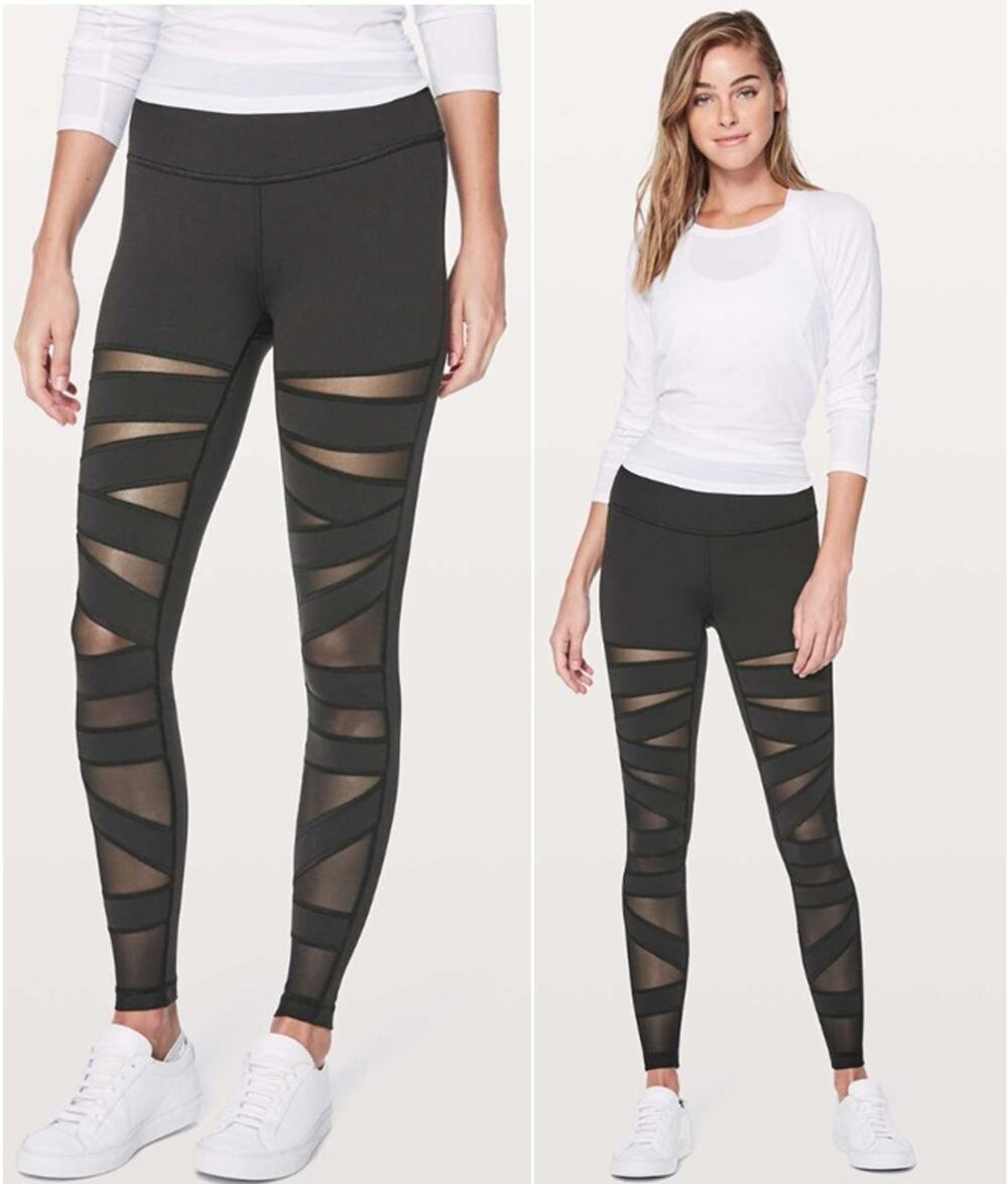 Lululemon High Rise Wunder Under Leggings Mesh Black Size 2 Limited Edition